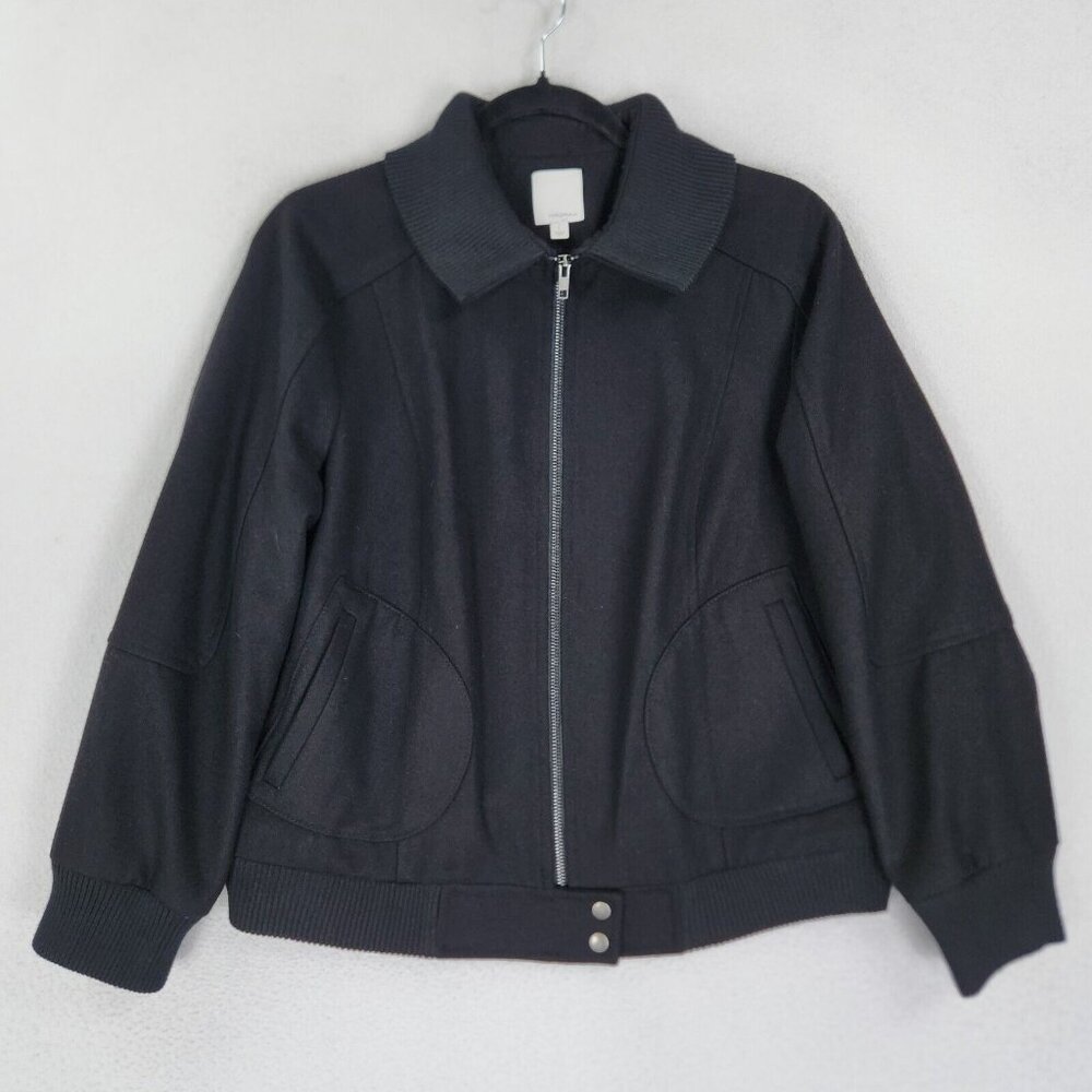 Halogen Black Bomber Jacket